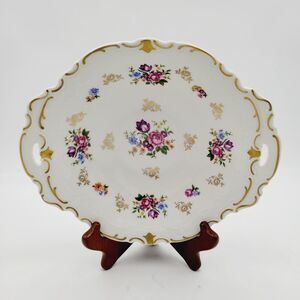 Reichenbach Vtg Porcelain Handled Serving Bowl/Plate German Democratic Republic